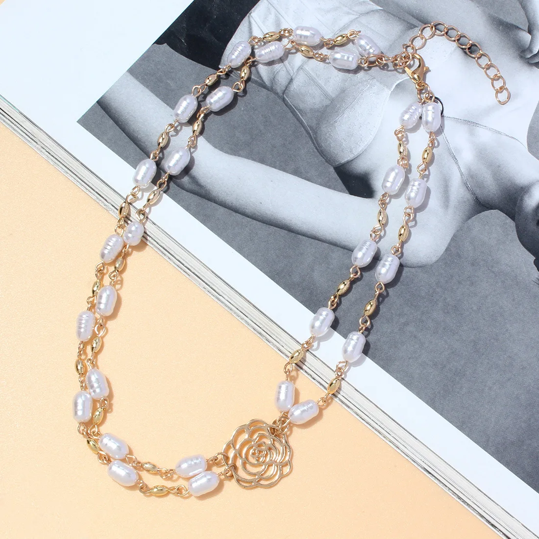 DIY accessories European and American niche cross-border jewelry, retro Internet celebrity style special-shaped imitation pearl