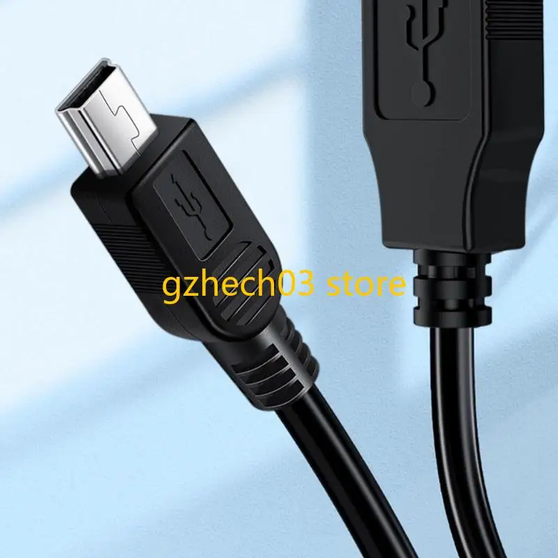 G2AC Trapezoid Mini USB CABLE CABLE USB Power Wire Wire 80 см в длину черный