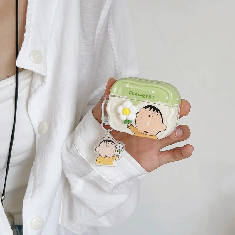 เคสหูฟังลายชินจังสุดน่ารัก เคสหูฟังสำหรับ AirPods 1 2 3 Pro 3 4 Pro2 2nd กล่องหูฟังไร้สายบลูทูธ