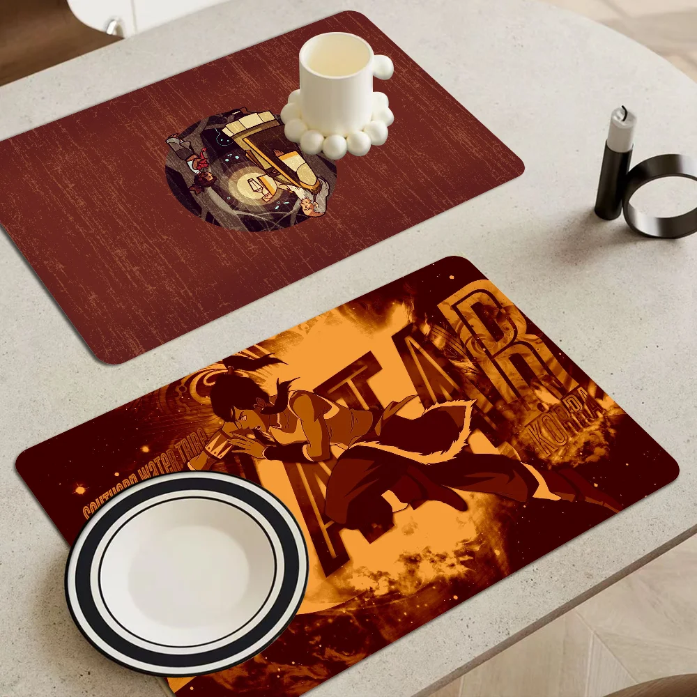 

Avatar The Legend Of Korra Exquisite Kitchen Drain Pad Super Absorbent Dinnerware Placemat Desktop Decor Pads Drying Rug Mat