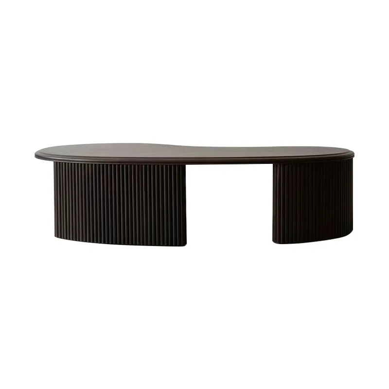 

Irregular curved solid wood American tea table desk