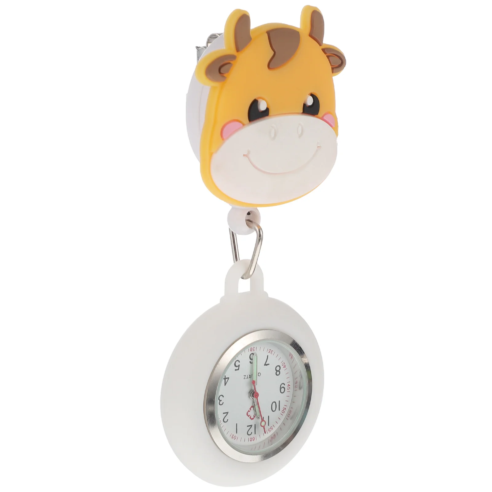 

1pc Nurse Pocket Quartz Metal Durable Simple Design Portable Clip Watches Gifts for Women Cartoon Pocket Watch Men