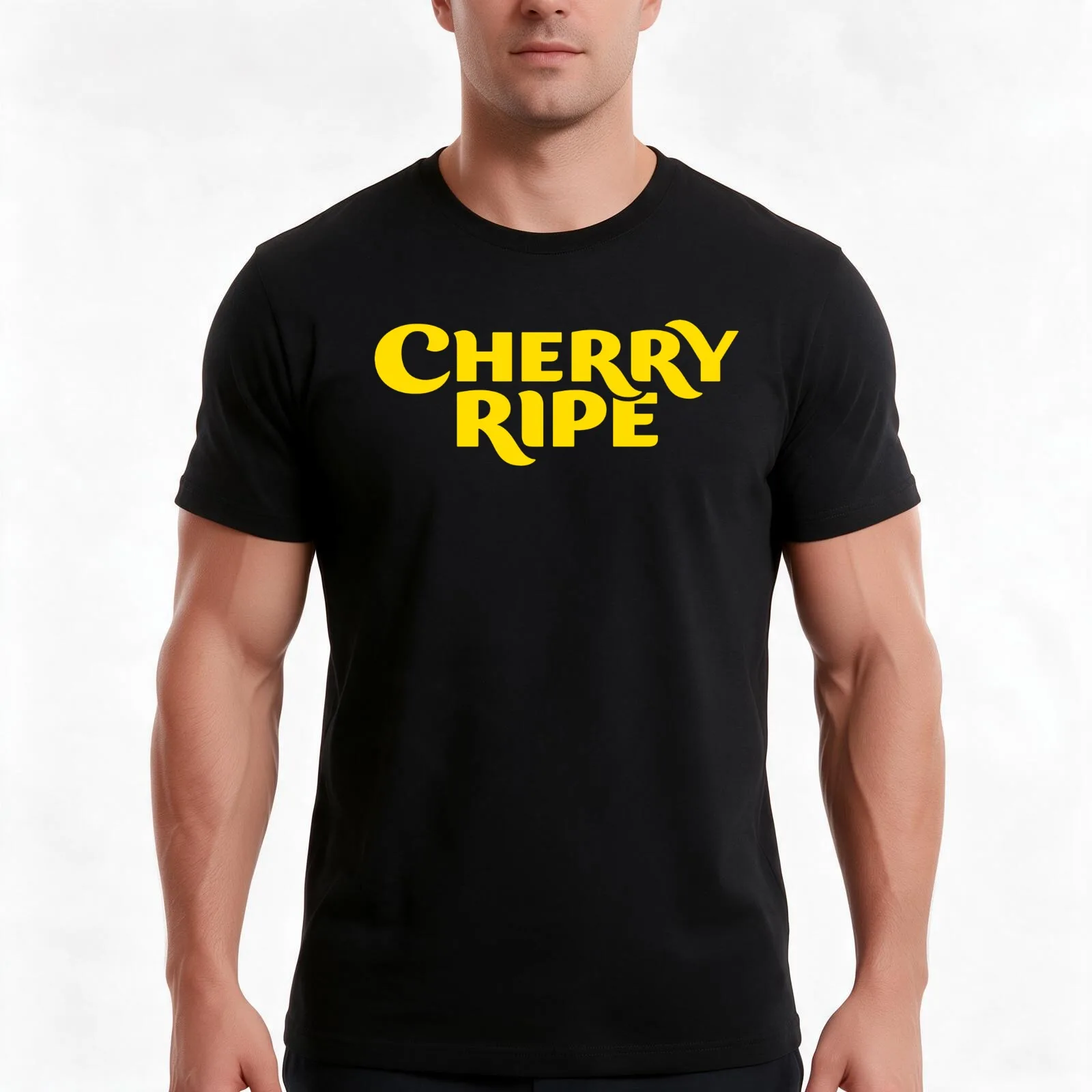 Cherry Ripe T-Shirt, Summer Casual Cotton Tee, Oversized Streetwear Tops, Vintage Graphic Print, Loose Fit Short Sleeve