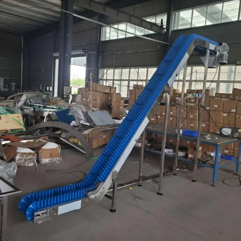 Food Incline Belt Conveyor with Hopper Lift Belt Conveyor Z Frame Belt Conveyor