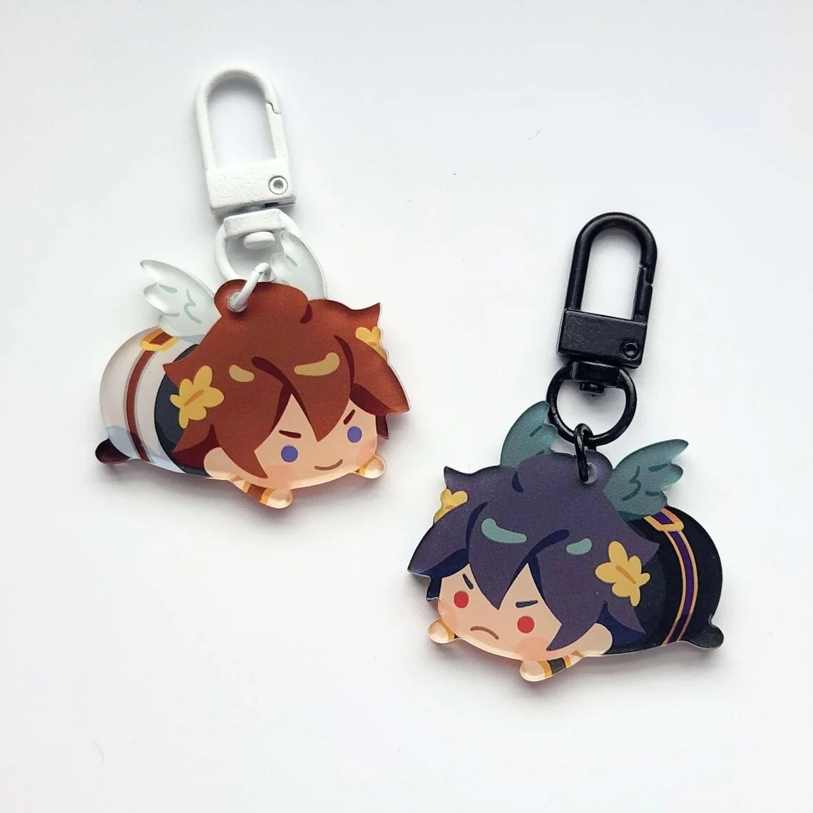 Pit And Dark Pit Video Game Acrylic Keychain Charm Beans Mirror of Truth Collectible for Gaming Fans