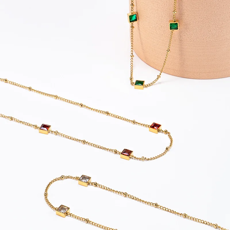 Titanium Steel Diamond Inlay Chains Necklaces for Women Girls Personality Fashion Punk Clavicle Choker Necklace Party Jewelry