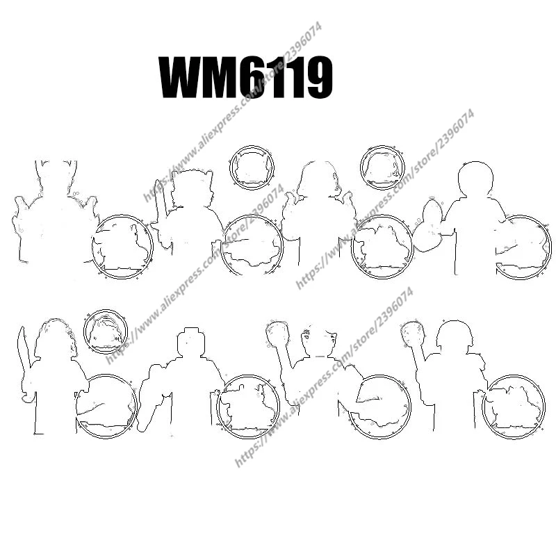 

Экшн-фигурки 1 шт., конструкторы, игрушки, серия WM6119, WM2187, WM2188, WM2189, WM2190, WM2191, WM2192, WM2193, WM2194