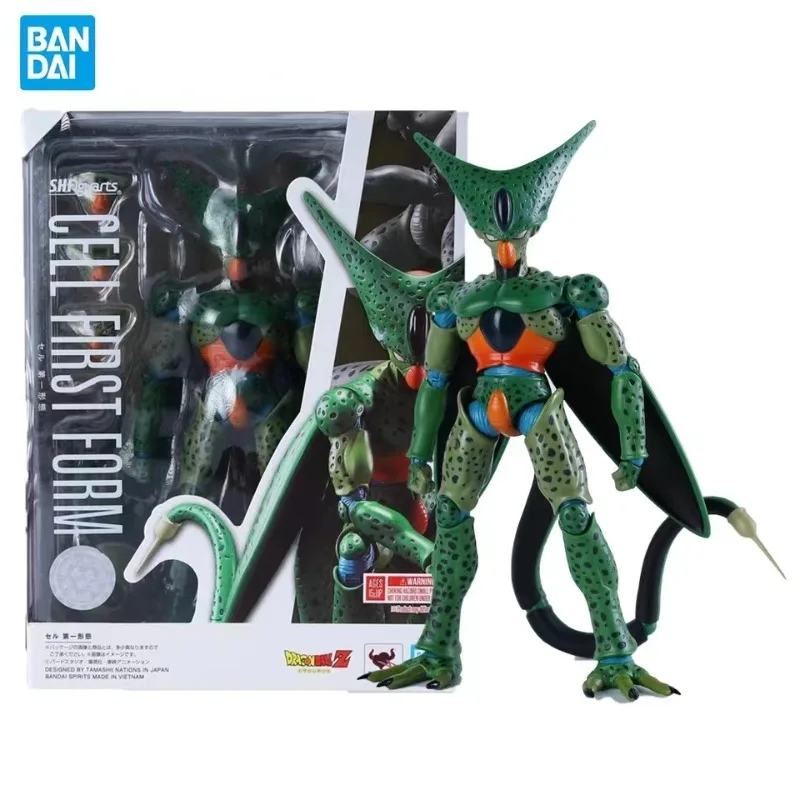 In Stock Original Bandai  S.H.Figuarts Dragon Ball Cell First Form Anime Figures Anime Action FigureToys Collection Model Gifts