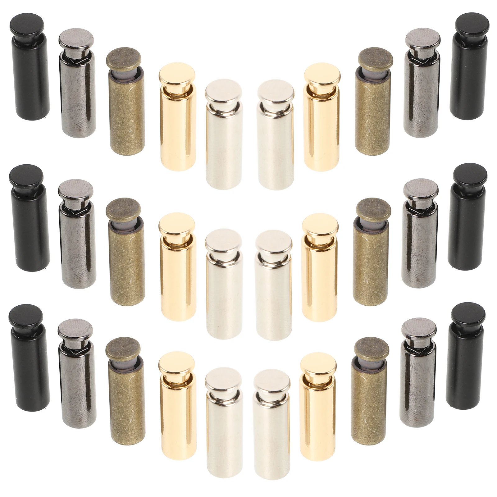 

30 Sets Cord Locks 5 Colors Zinc Alloy Straight Heavy Duty Toggle Clip Clothing DIY Repair Drawstring Replacement Rope Stoppers