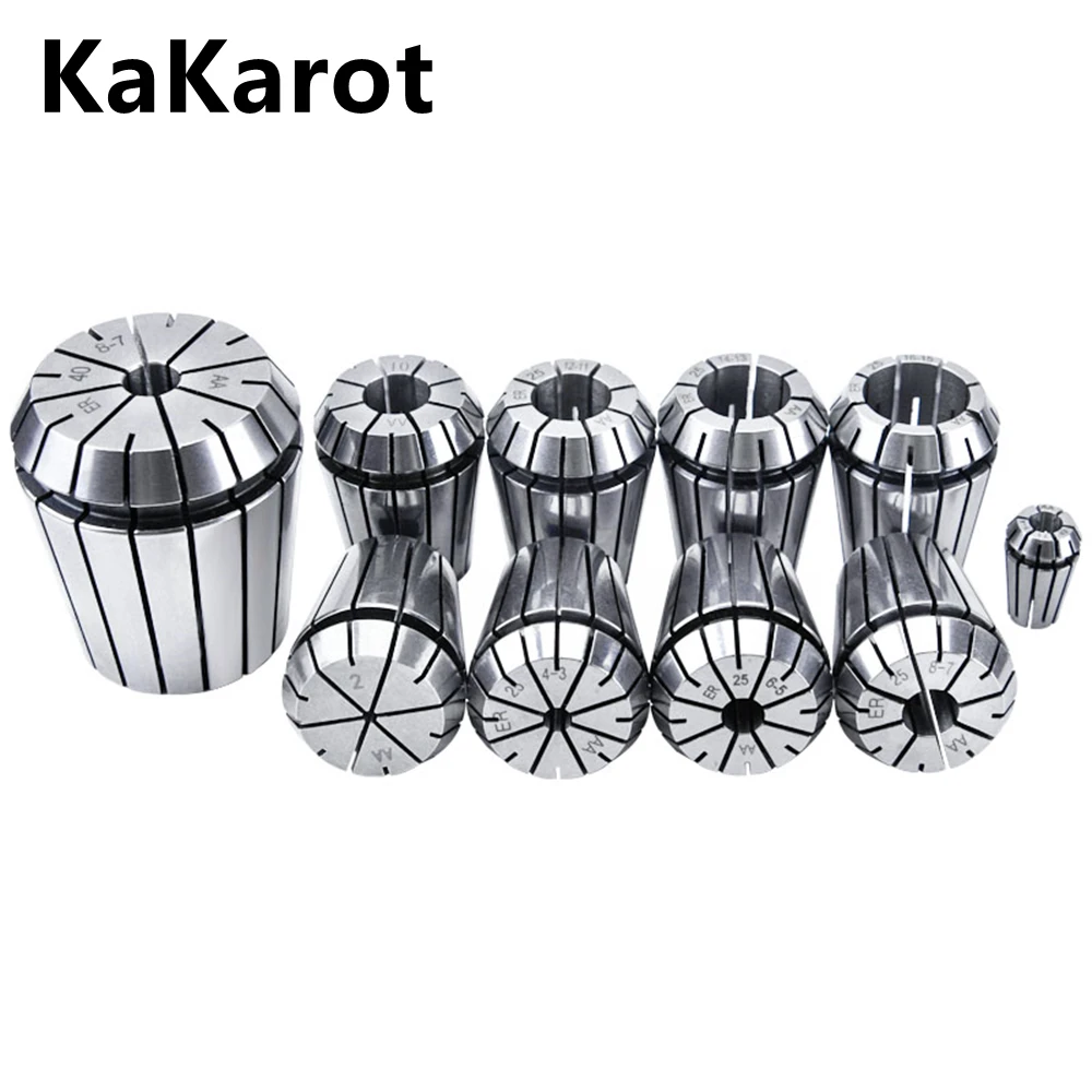 KaKarot ER Collet Chuck ER8 ER11 ER16 ER20 0.008 For CNC Milling Tool Holder Engraving Machine Lathe Mill Spring Chuck CNC