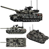 Army Military Soldiers SAWT Soldiers Leopard 2A7 Main Battle Tank Building Blocks Bricks Assembly Education Toys For Kids ﻿
