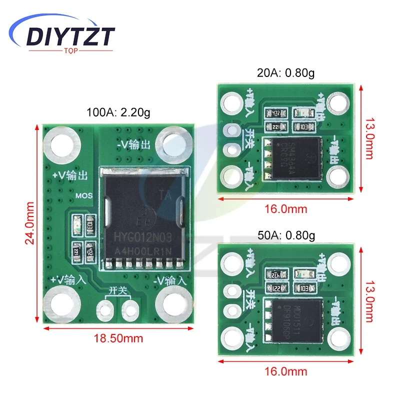 1/3PCS 20A 50A 100A High Power MOS Trigger Switch Driver Field Effect Tube PWM Regulation Electronic Switch Control 5-26V