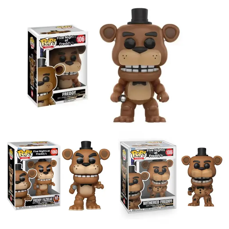 FUNKO POP Five Nights At Freddy's Freddy Fazbear 1060 #   Freddy Cansado1086 #   Freddy 106 #   Figuras de Vinilo Coleccionables, Muñecas de Regalo