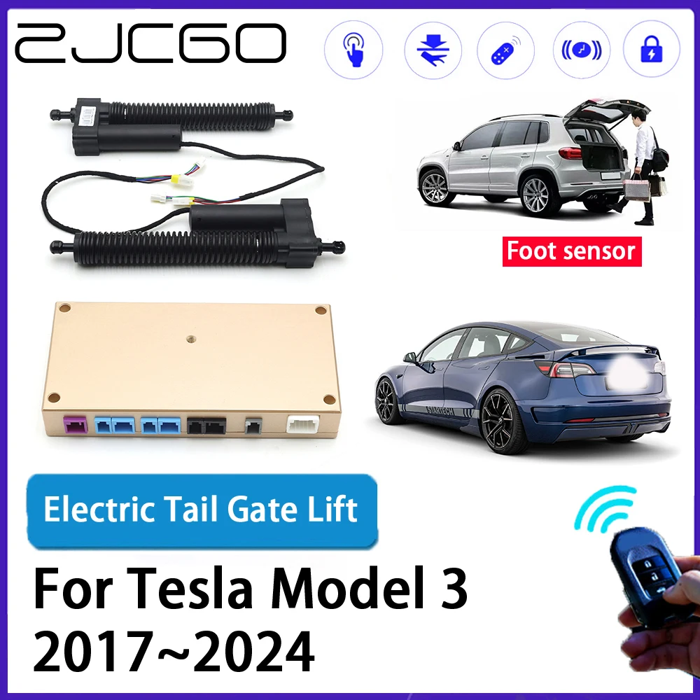 ZJCGO Car Auto Trunk intelligent Electric Tail Gate Lift Automatic Tailgate Opener for Tesla Model 3 2017~2024