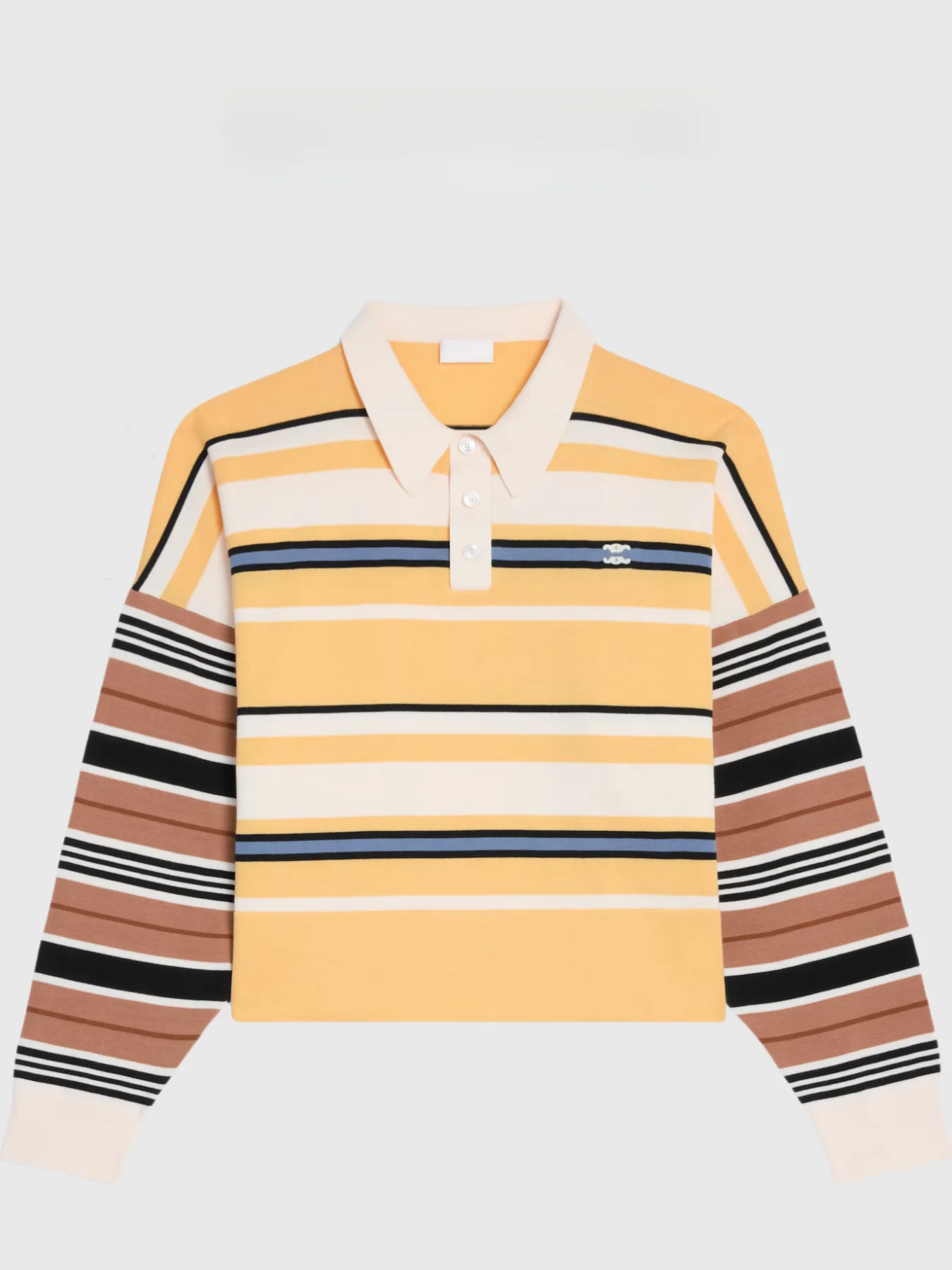 

LOTTIE Осенний новый вязаный свитер Ne Long Sve, женский полосатый цветной дизайн, смесь хлопка для поездок на работу