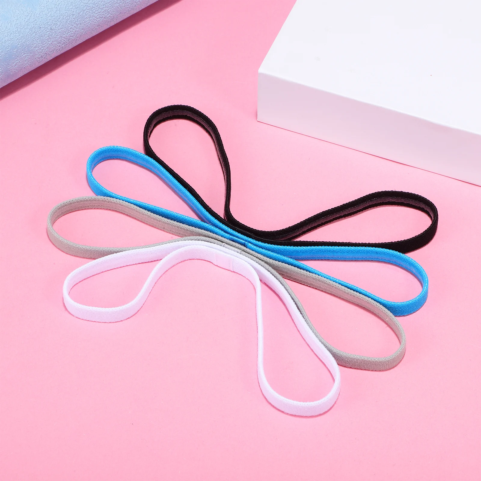 

8pcs Headband Hairbands Sports for Women Men Thin Athletic Workout Yoga Running Non Slip Comfortable Stretchy Lightweight Hair
