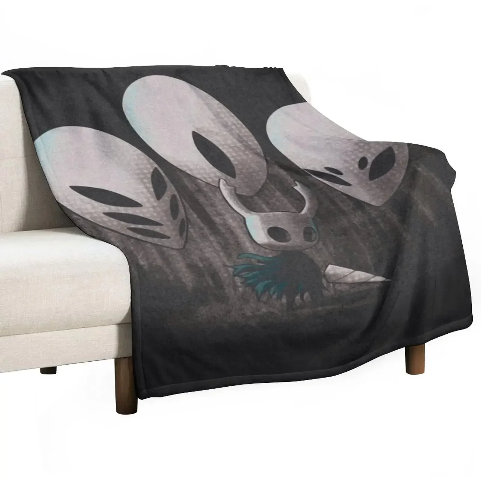 

The Knight from Hollow Knight Ready to Fight Throw Blanket Warm Hair Luxury Blankets