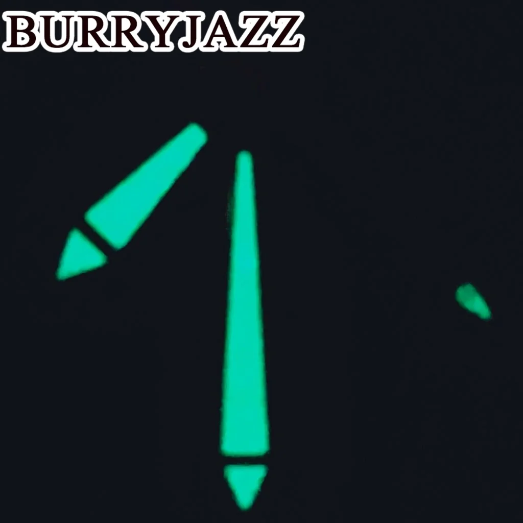 BURRYJAZZ NH35 NH36 NH38 7S26 7S36 4R35 4R36 Watch Hands Silver Red Hands Green Luminous