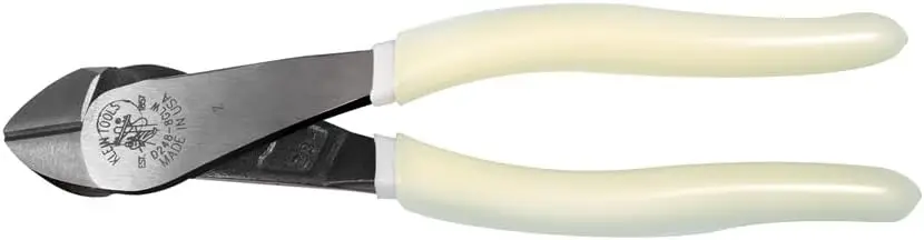 

USA-Made Hi-Viz Angled Head Diagonal Cutting Pliers with Glow Handles, 8-Inch
