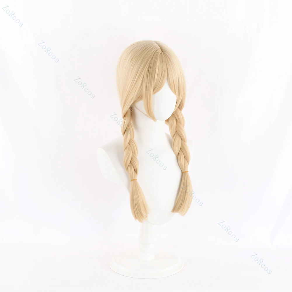 Anne Lester cosplay Wig Game Identity V Anne Lester Yellow Double Braid Hair Heat Resistant Synthetic Halloween Role Play