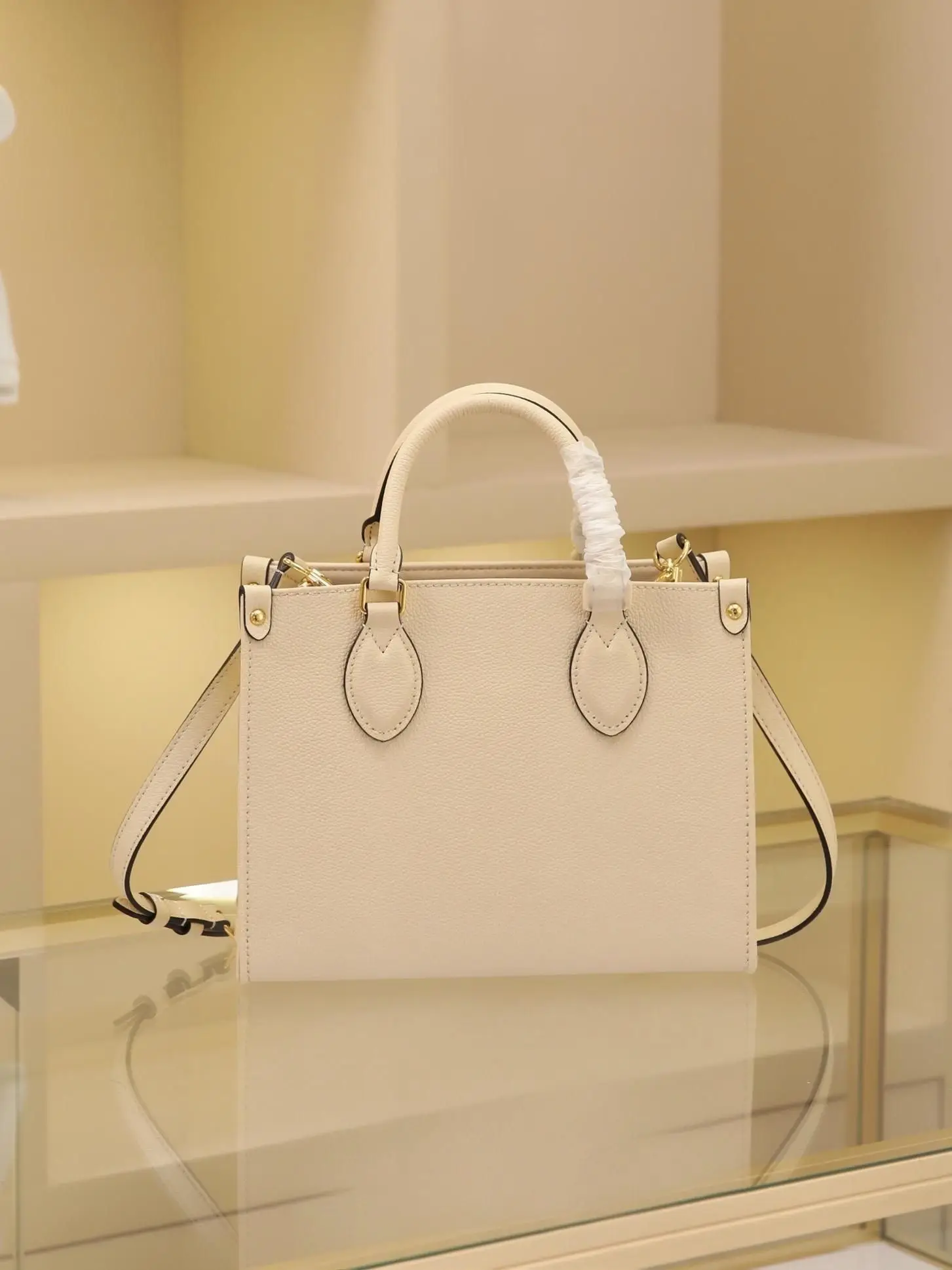 Women Small Tote Handbag Pebble PU Leather Top Handle Bag Contrast Edge Removable Shoulder Strap Crossbody Purse