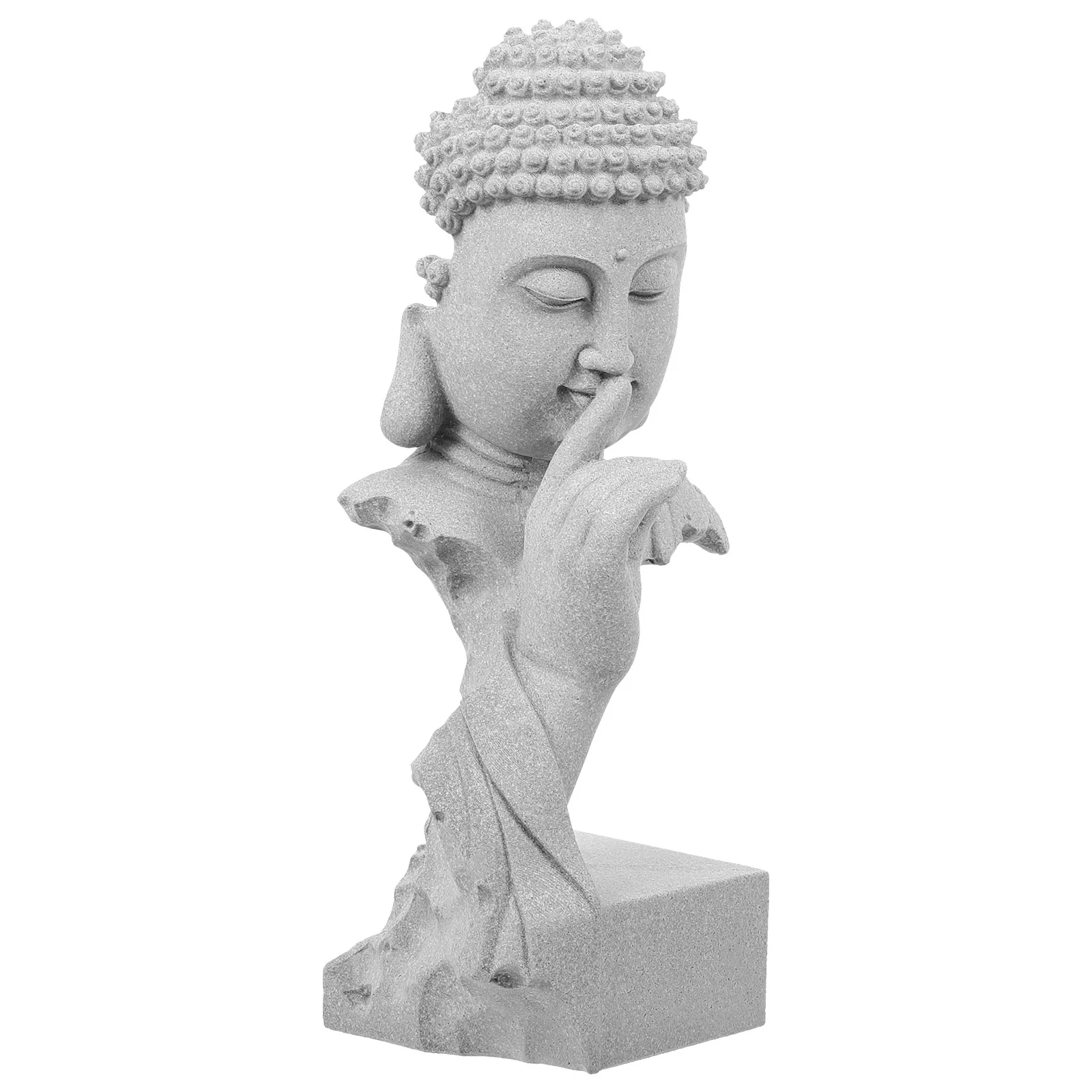 

Buddha Statue Fish Tank Decorations Stone Grey Retro Aquarium Garden Desktop Buddha Statue Sculpture Desktop