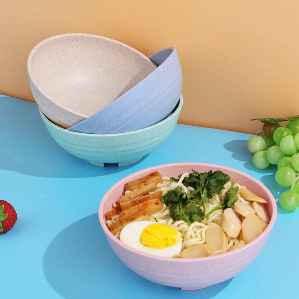 

4 Pcs Noodle Bowl High Quality Safe Eco Friendly Perfect for Instant Noodles Pasta Salad Kitchen Use