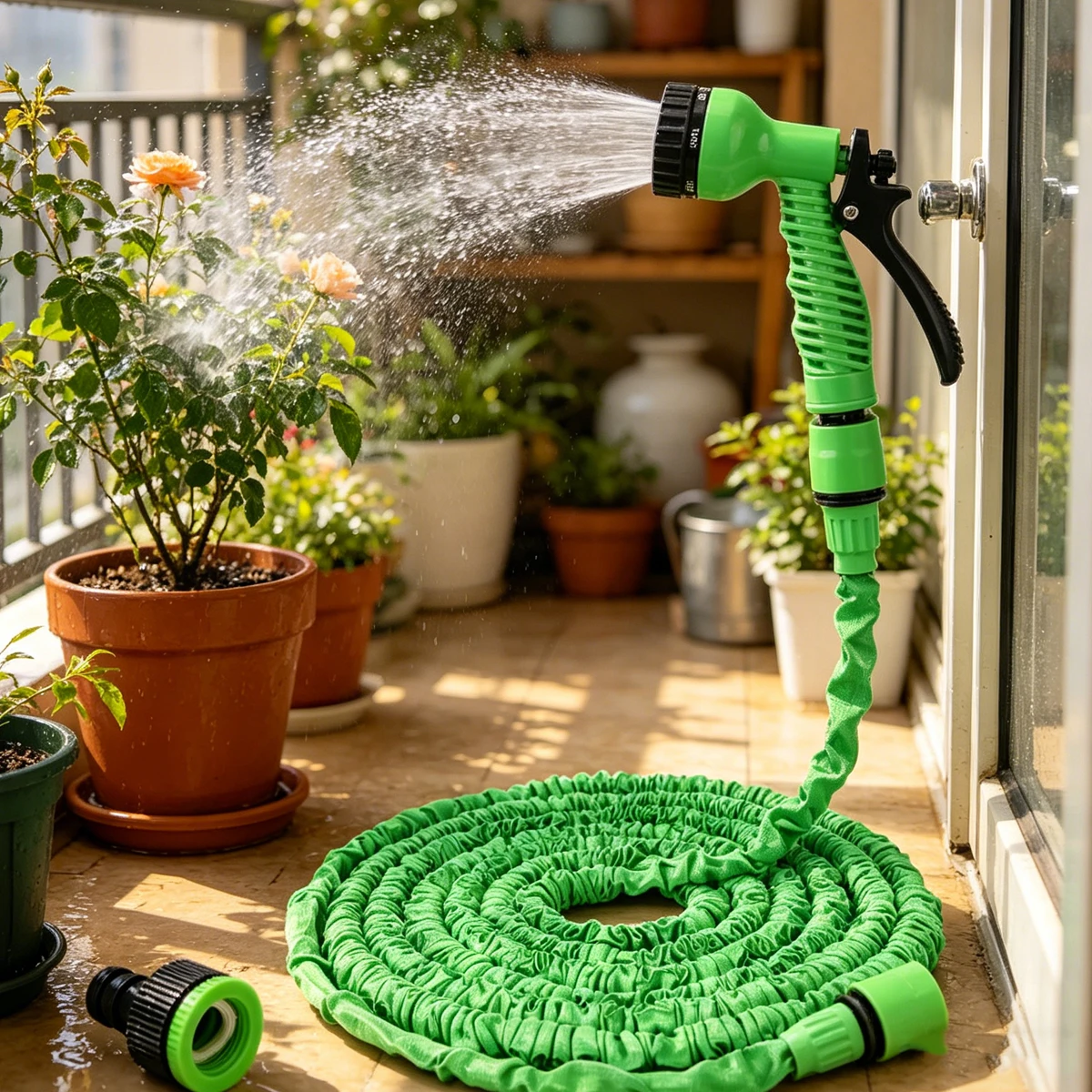 Extendable Garden Hose Outdoor Accessories Watering Goods Retractable Car Irrigation Washing Vegetable Supplies Extensible Tube