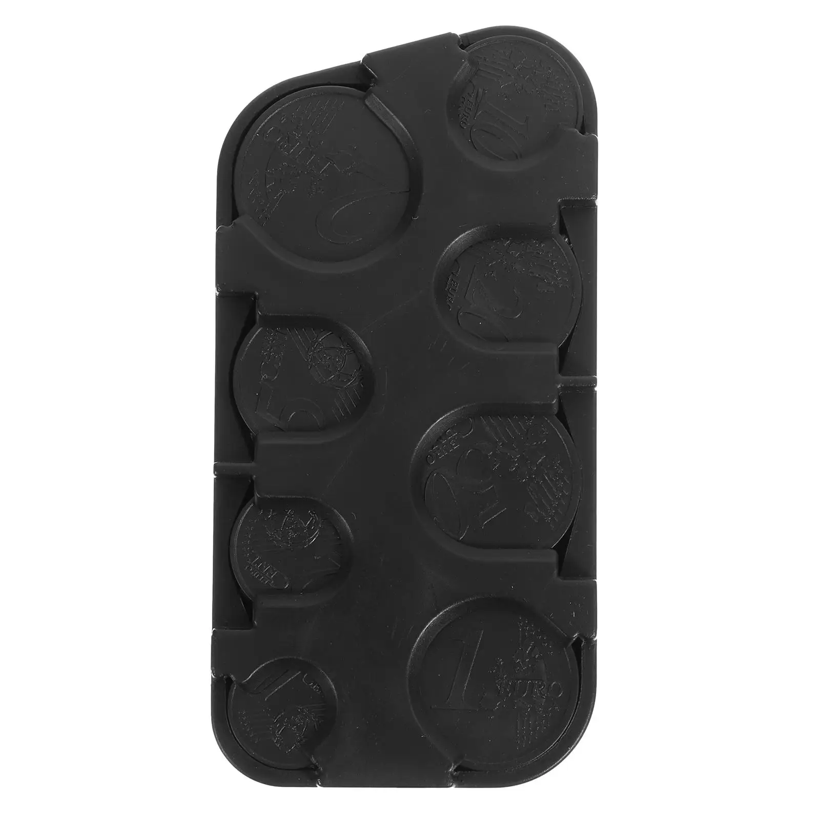 Plastic Coin Holder Large Capacity Waterproof Compact Black Reusable Container Dispenser Portable Coin Box Organizer Storage