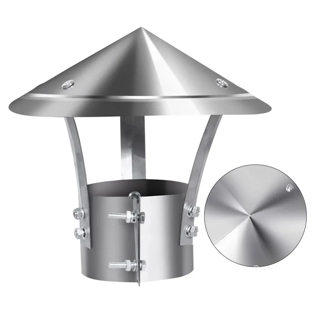 75-160mm Downpipe Guttering Drain Pipe Cover Chimney Ventilation Cap Balcony Air Outlet Drainage Roof Round Rain Pipe Cap