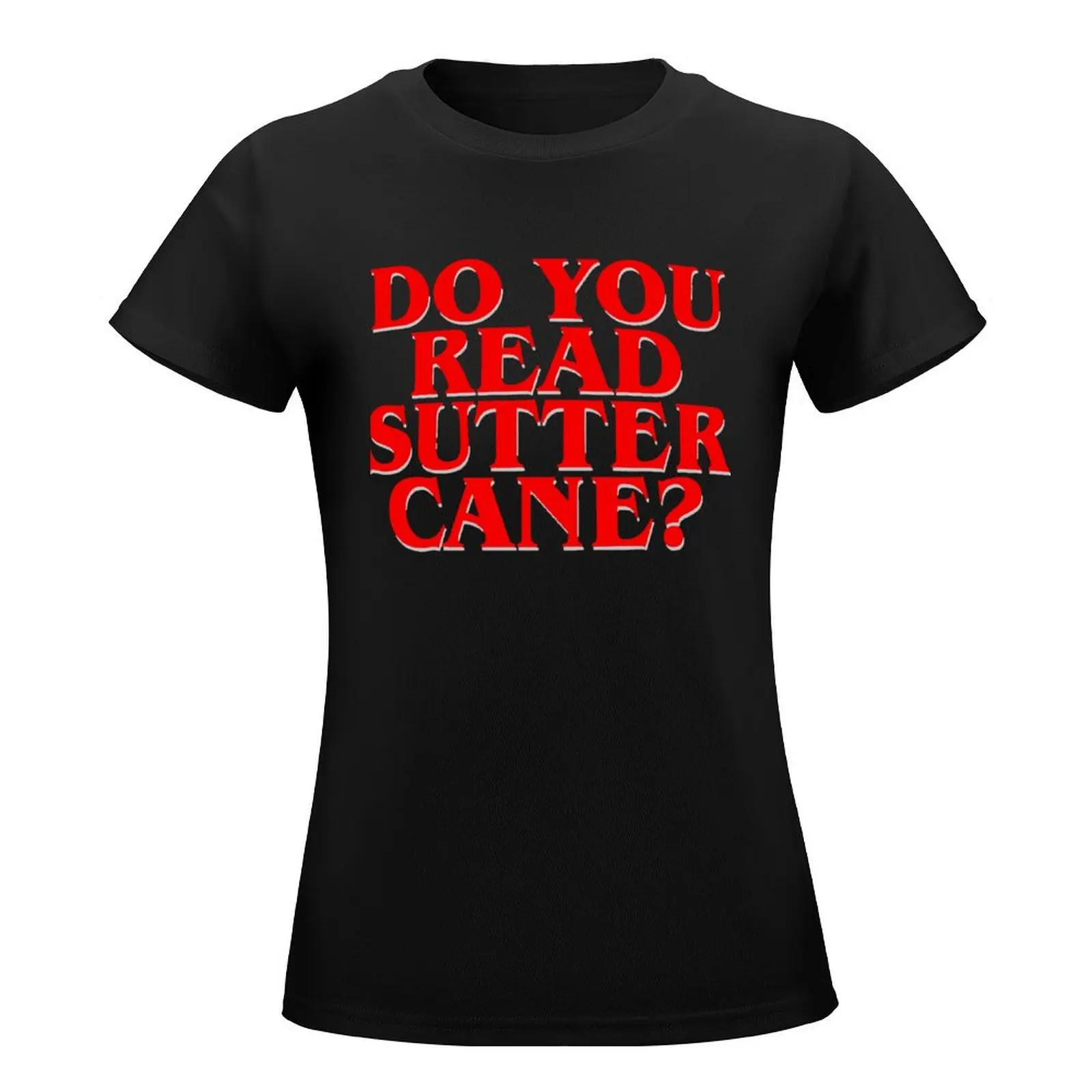 In De Mond Van Waanzin Lees Je Sutter Cane T-Shirt Zomer Top Grappige Zomer Kleding Rock And Roll T Shirts Voor Vrouwen