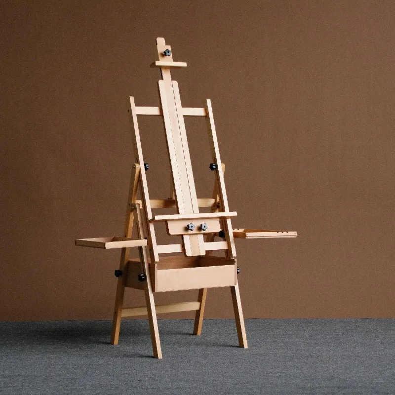 

Специальный прочный складной мольберт из бука для хранения, коробка для хранения масляных красок, рекламный стенд, бренд Huixi