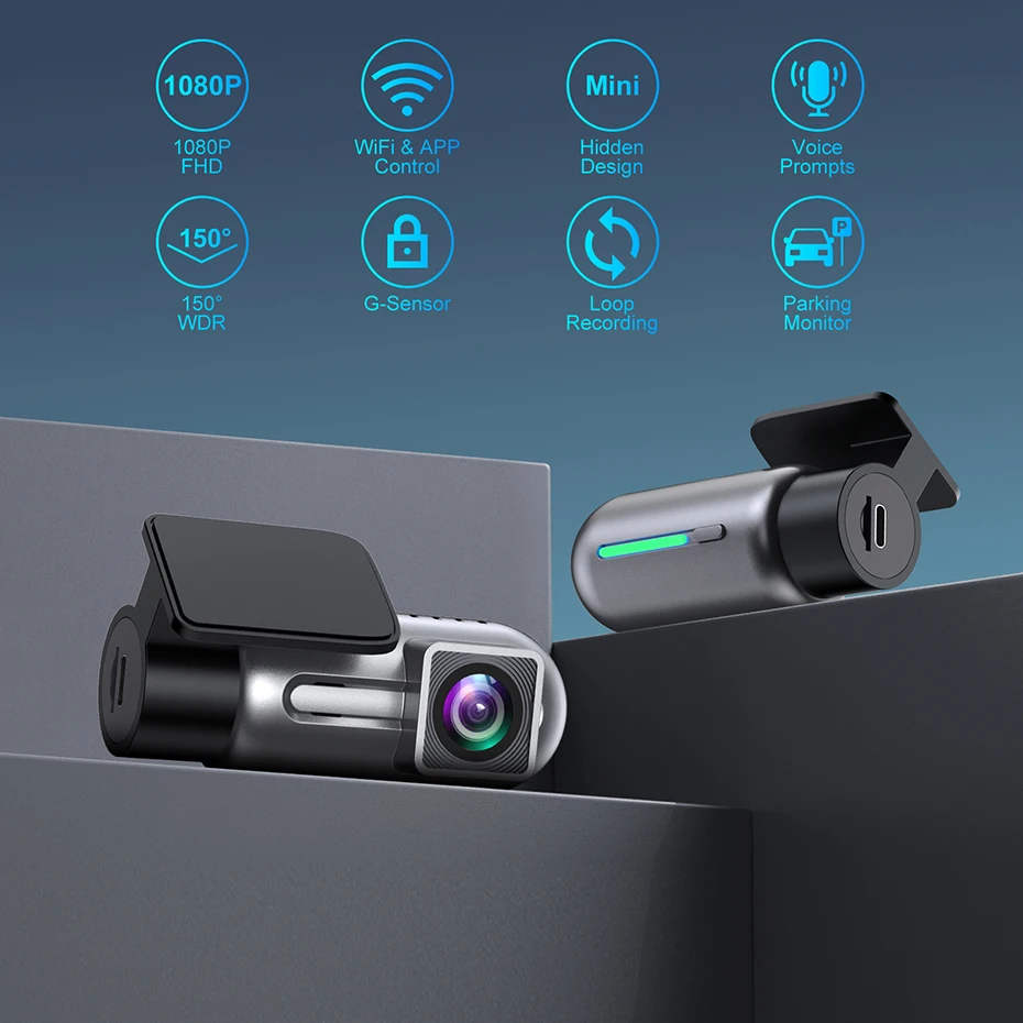 Wifi Dash Cam Full HD 1080P Car Video Recorder DVRs 24h Parking Monitor Camera Night Vision Loop Recording Dashcam Registrator