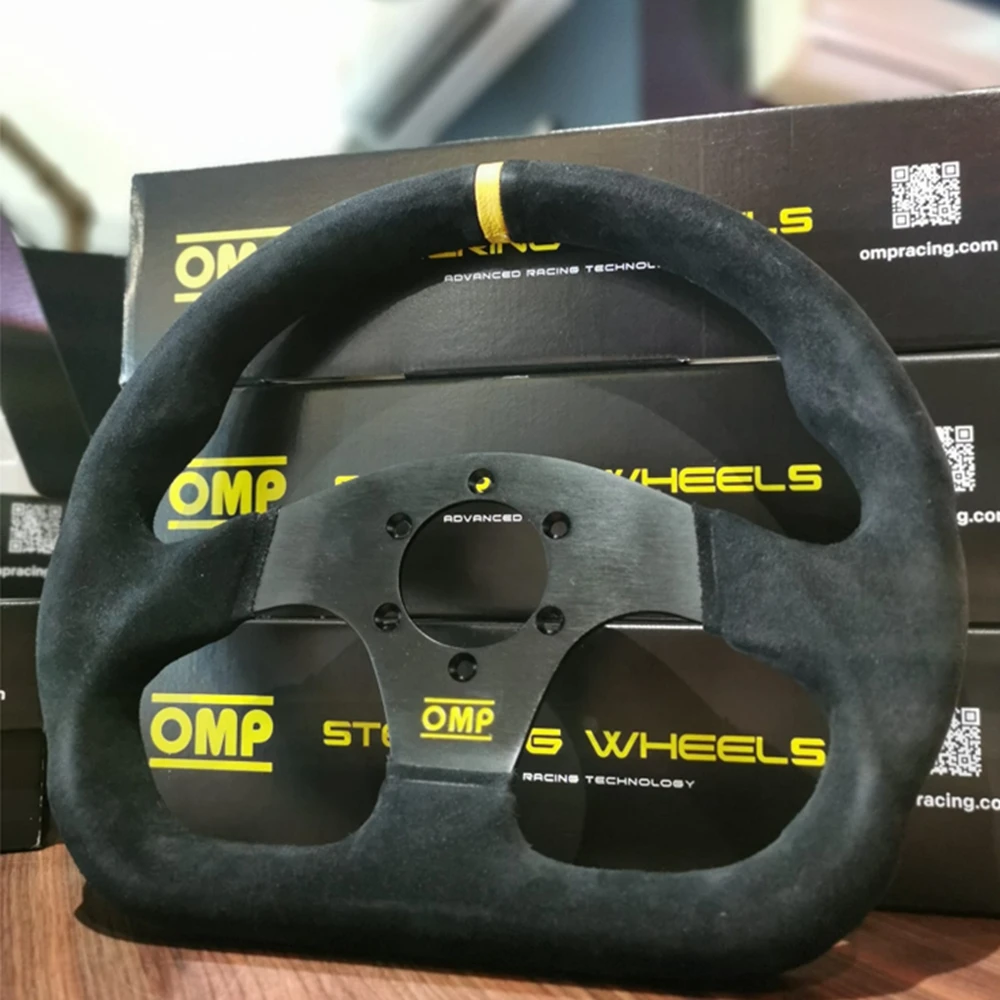 

D Drift 13Inch Universal OMP Steering Wheel Car JDM Racing Game Suede Leather MOMO Steering Wheel Volantes For VW HONDA TOYOTA