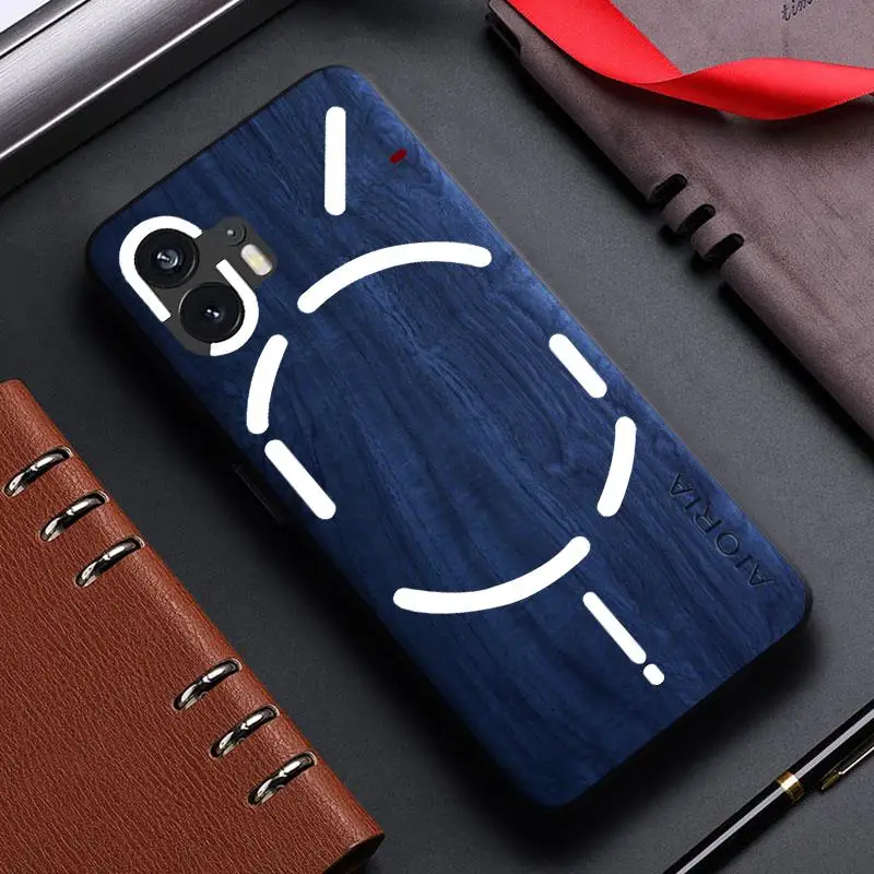 Case for Nothing Phone 2 2A Nothing Phone2A 1 2 funda bamboo wood pattern Leather cover for nothing phone1 phone2 phone 2a case