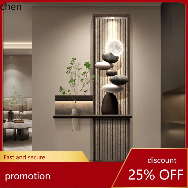 Stone Fortune Entrance Decorative Painting New Entryway Door Wall Hanging Painting High-end Feel Mural