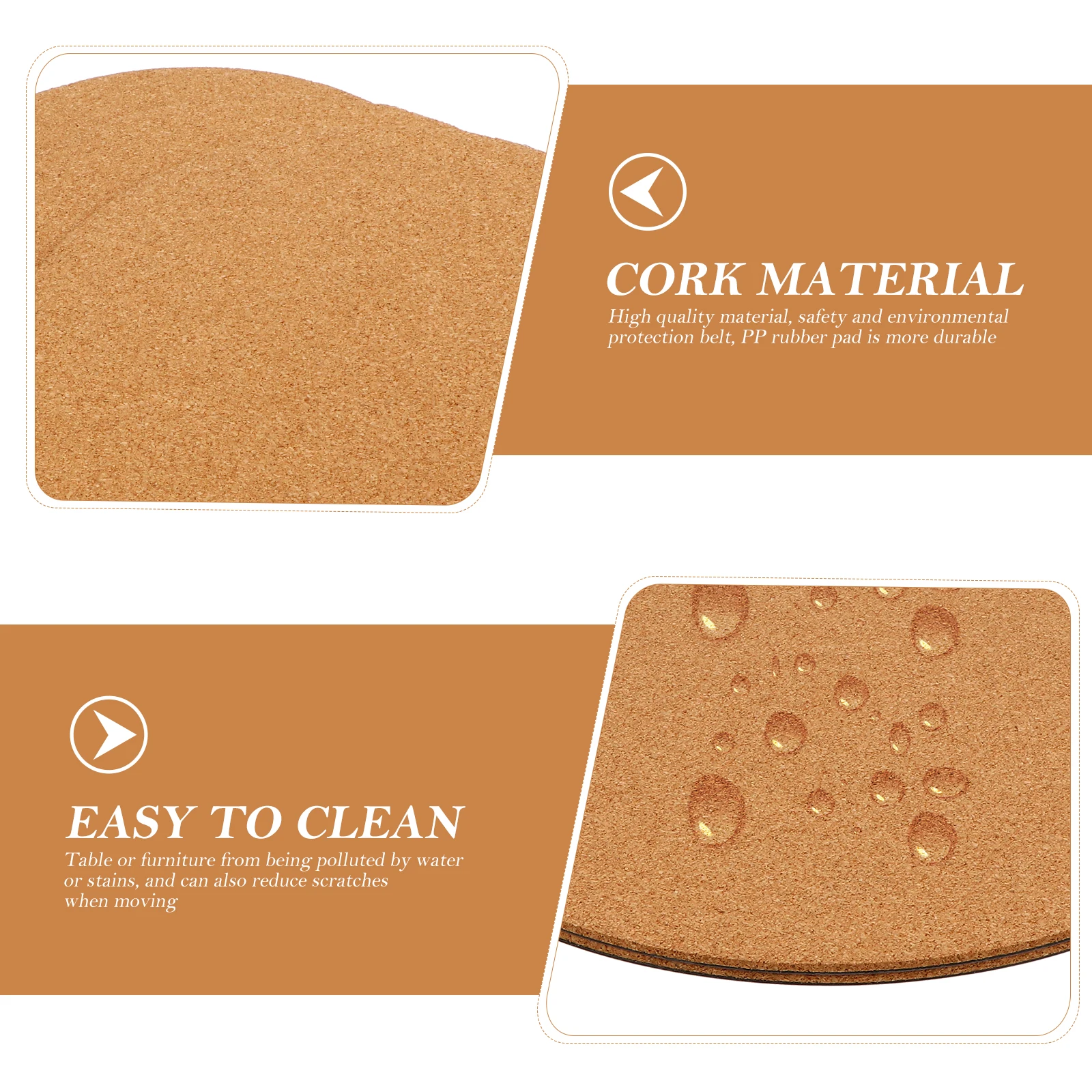 

5pcs Cork Plant Pad Soft Wood Flowerpot Saucer Garden Planter Mat Waterproof Durable Trays For Indoor Outdoor Use