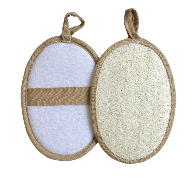 

Natural Loofah Body Bath Brush - Reusable Exfoliating Scrubber with Soft Bristles Loofah Sponge for Face And Body Cleaning