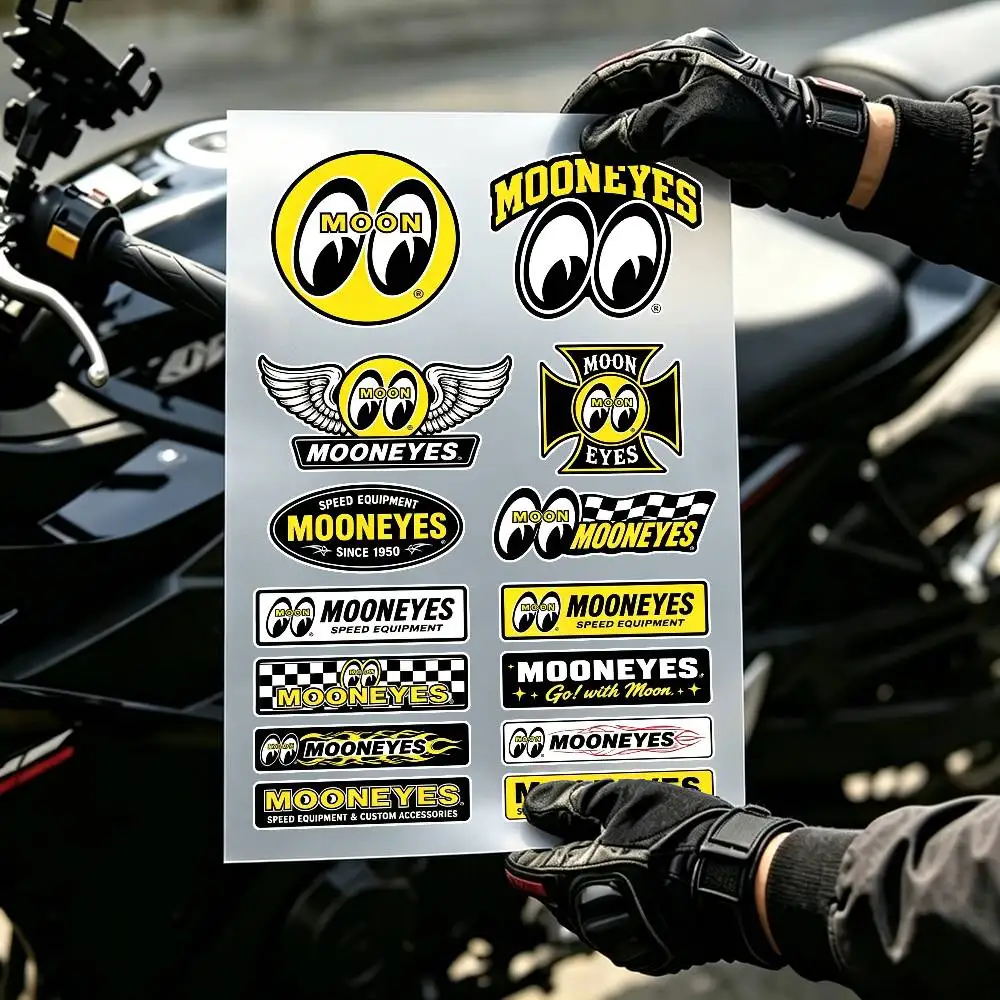 Graffiti MOON-EYES- Aufkleber Wasserdichte PVC-Sticker für Auto, Motorrad, Skateboard, Helm, Notizbuch