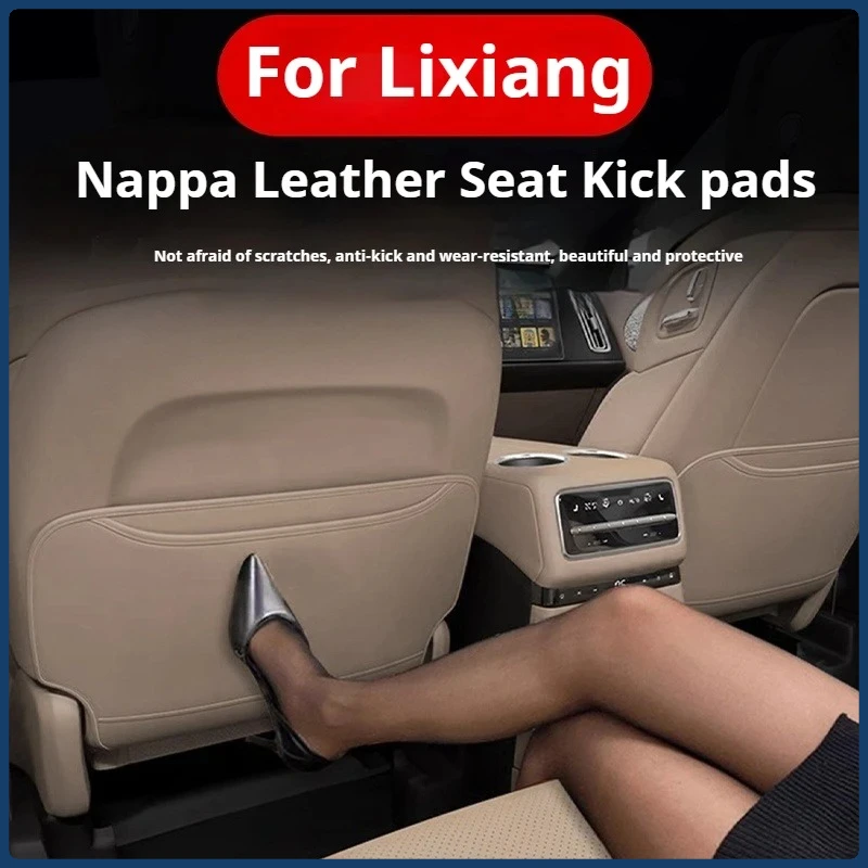For Li Lixiang L6 L7 L8 L9 Car Second Row Seat Back Kick Pad Protector with Organizer Pocket Interior Accessories