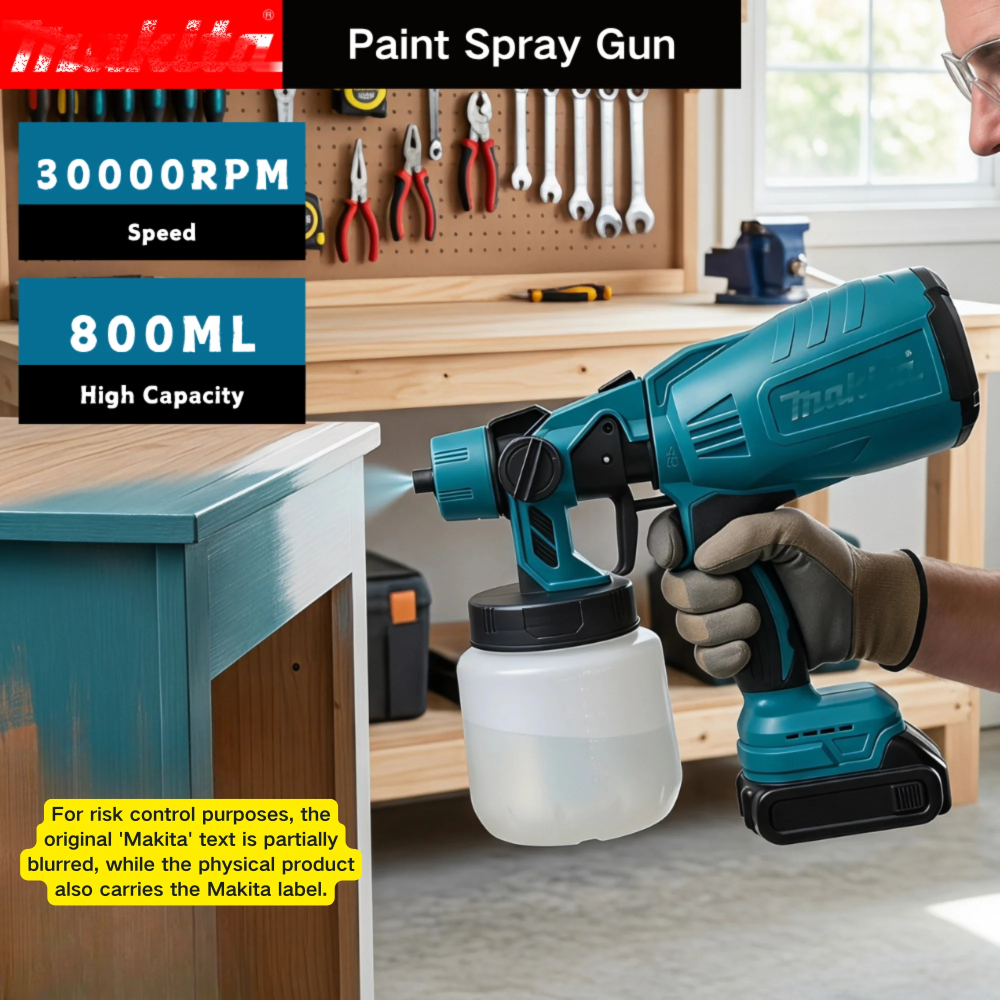 Heat Gun Paint Strip - Makita 800ML Elektrisch Spuitpistool Hoge Vermogen