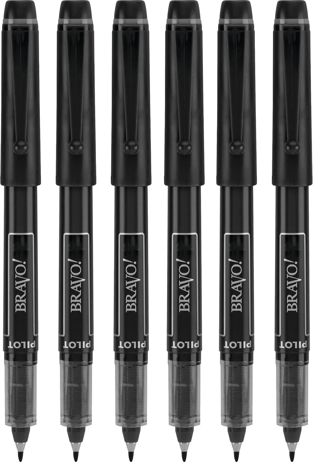 

6-Pack Bold Black Liquid Ink Marker Pens, Smooth Writing for Office & School