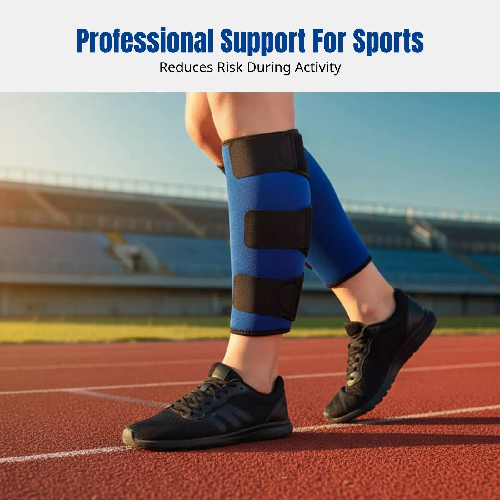 Neoprene Calf Sleeves for Leg Pain Relief Adjustable Sports Support for Running Cycling Basketball Court Sports