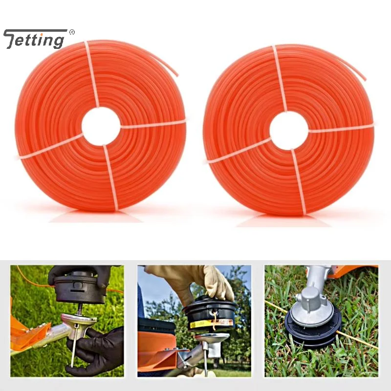 Heavy Duty Trimmer Line Steel Inner Core Serrated Edge For Garden Lawn Yard Weed Trimming