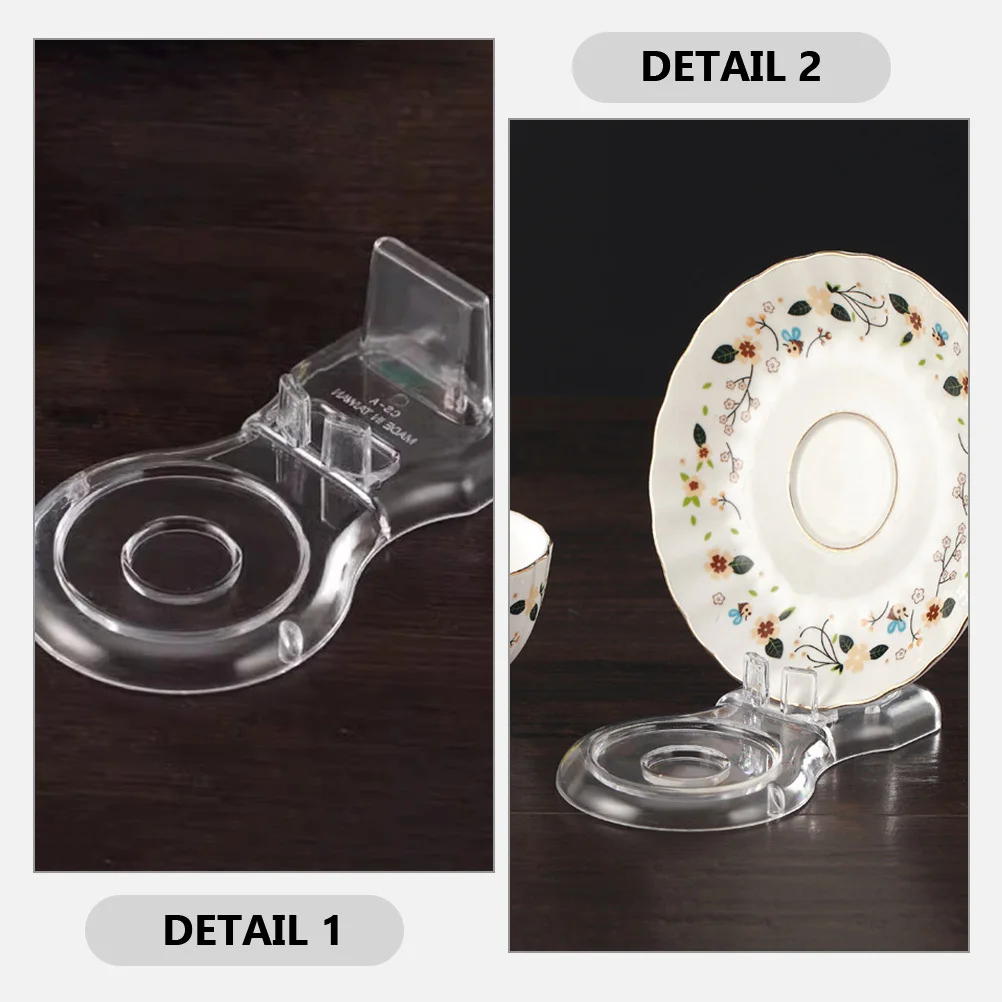 

Acrylic Plate Holder Display Stand Round Clear Small Easel for Ceramic Plates Photo Artwork Ornament Display Plate Easel