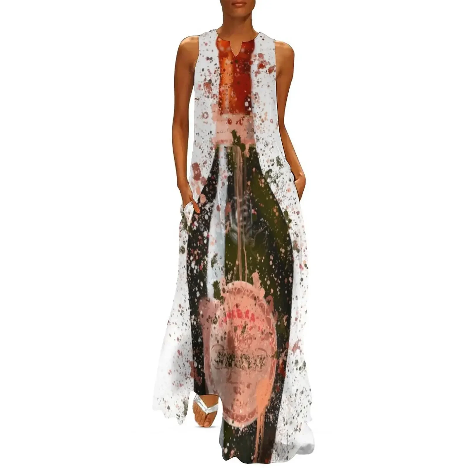 

Laurent Perrier Splatter Print Long Dress prom dresses 2025 dresses with long sleeves cute dress womans clothing Dress
