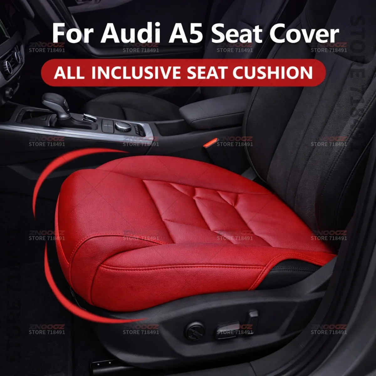 

For Audi A5 Car Seat Leg Support Extension Seat Cover Memory Foam Extender Cushion Interior Accessories