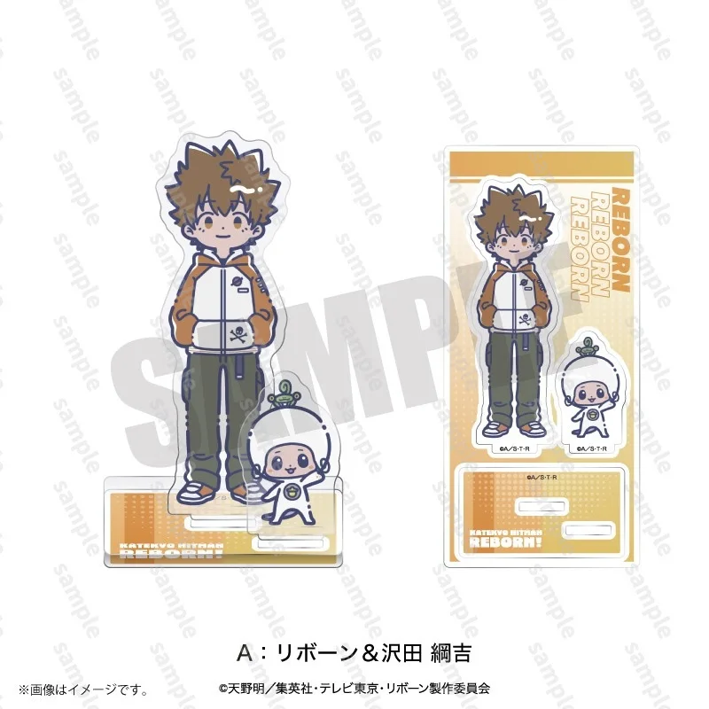 Hitman Reborn Q نسخة Beady Eyes حامل أكريليك ملحقات أنيمي عالية الجودة عرض سطح المكتب الحلي مروحة هدية لعبة فتاة صبي