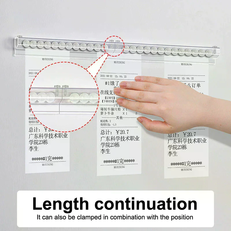 1/2Pcs 30/40/50CM Kitchen Takeaway Order Organizer Ticket Holder PVC Takeout Orders Restaurant Tickets Rack For Cafes Pubs