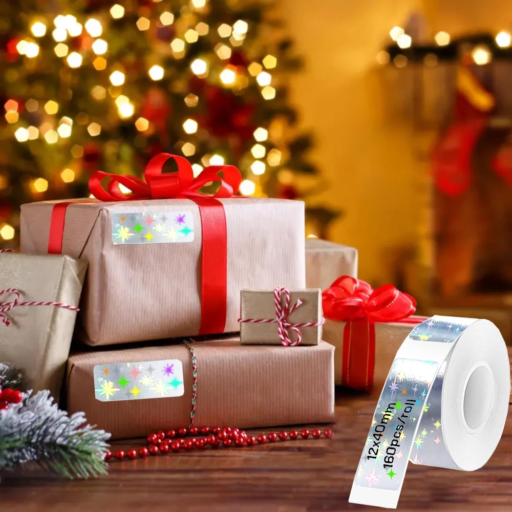 P15 Label Maker Tape Portable Self-adhesive 12*40mm Label Sticker 2 roll Set for D30 Marklife P15 P12 P11 DELI Q2 Label Printer
